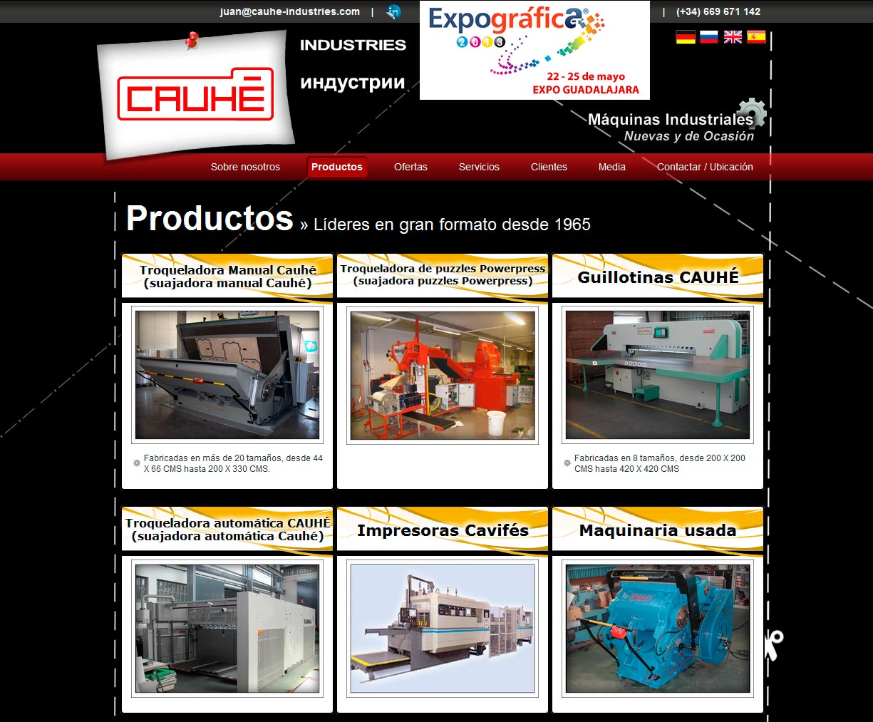 Imagen del proyecto: Actualización Web para Cauhé Industries