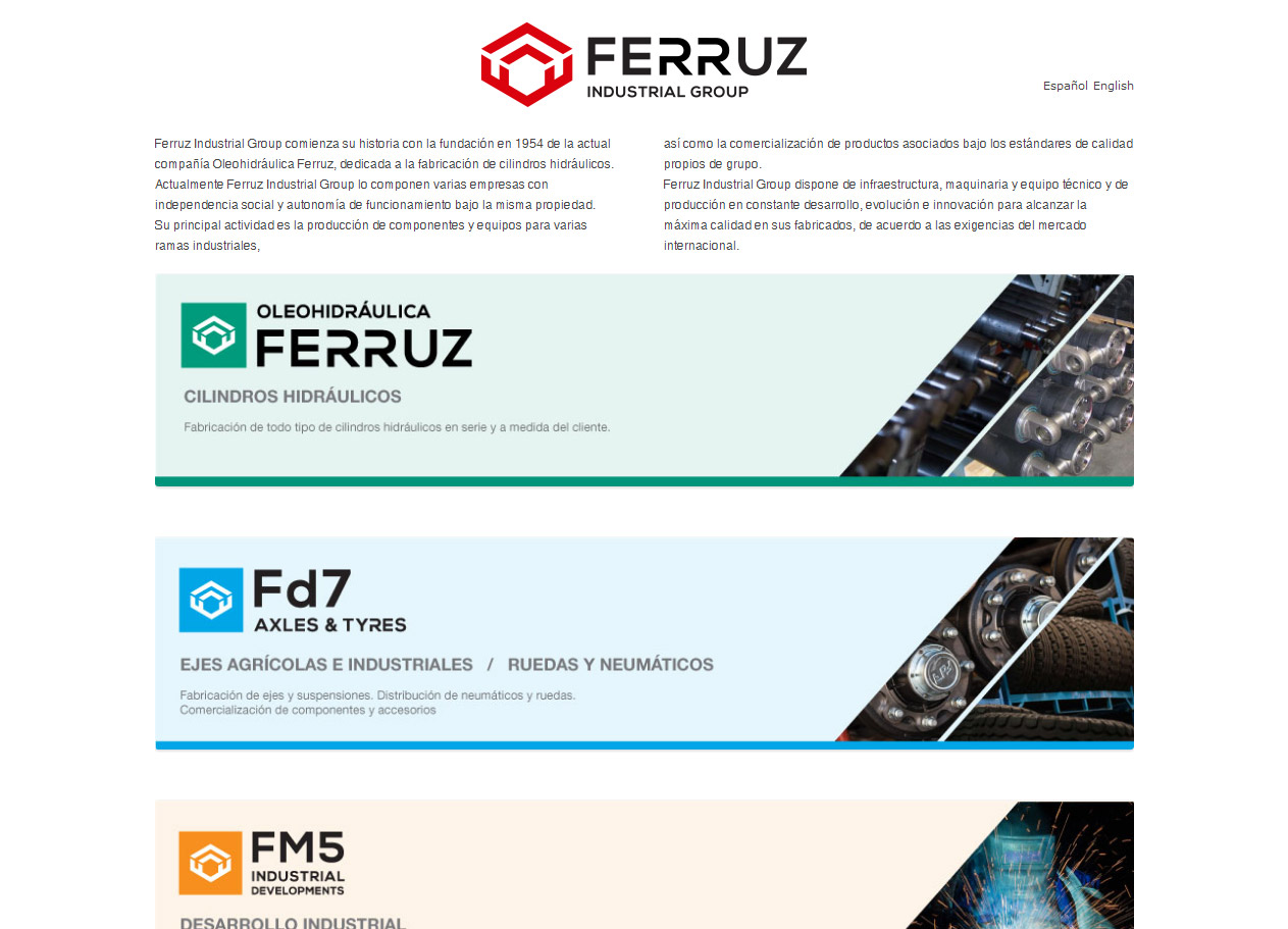 Imagen del proyecto: Página Web del grupo industrial Ferruz