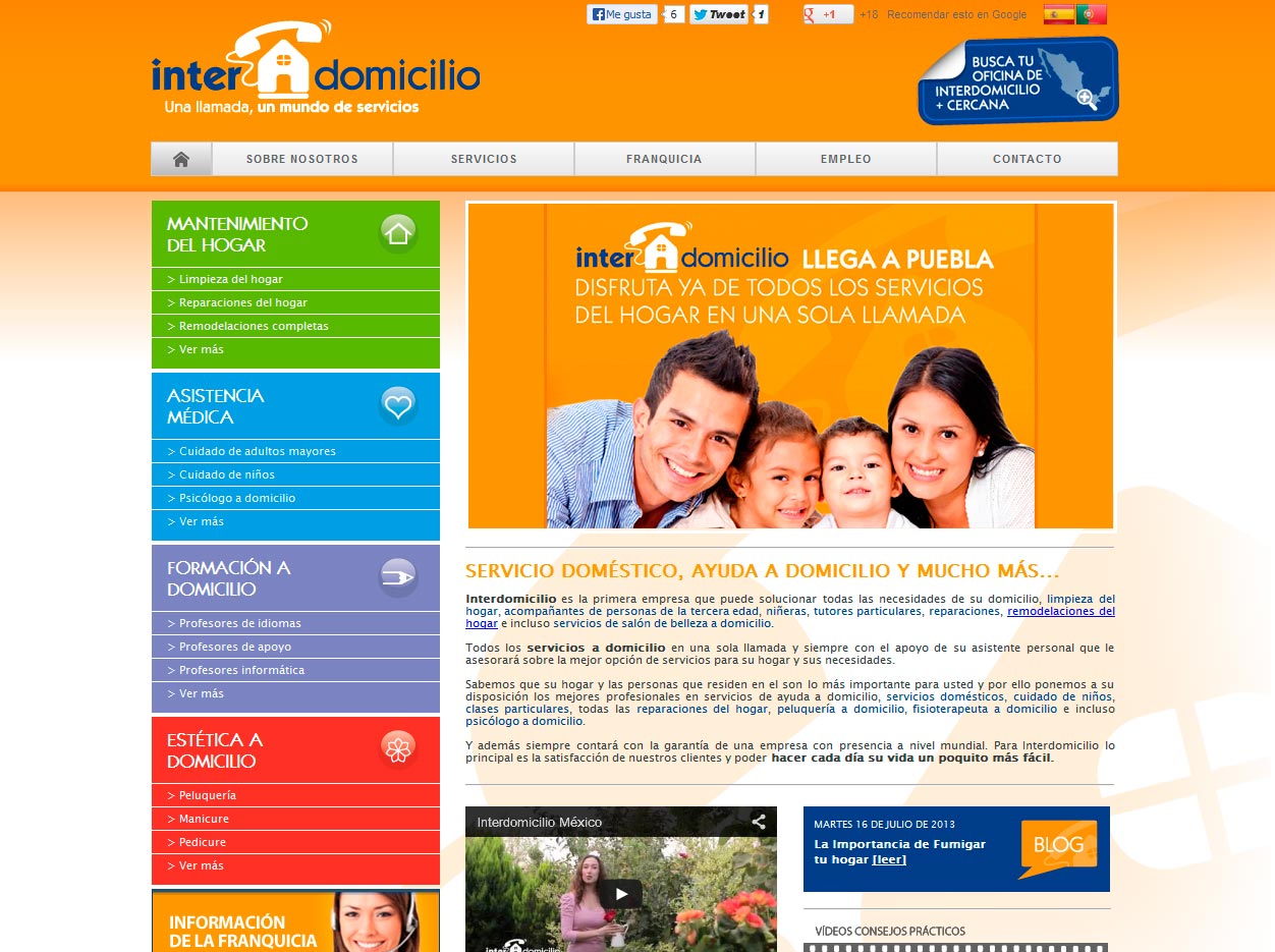 Imagen del proyecto: Portal Web de la franquicia Interdomicilio para su expansión en  México