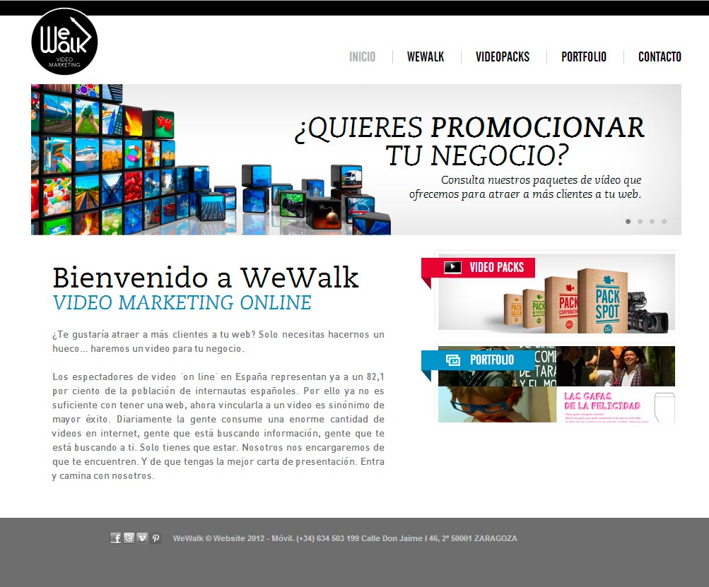Imagen del proyecto: Página Web de video marketing para We Walk