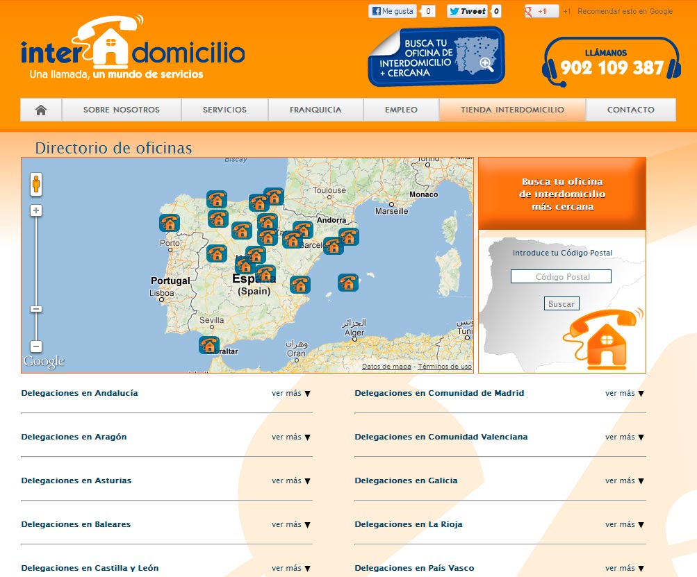 Imagen del proyecto: Actualización portal web de la franquicia Interdomicilio Imagen del proyecto: Actualización portal web de la franquicia Interdomicilio
