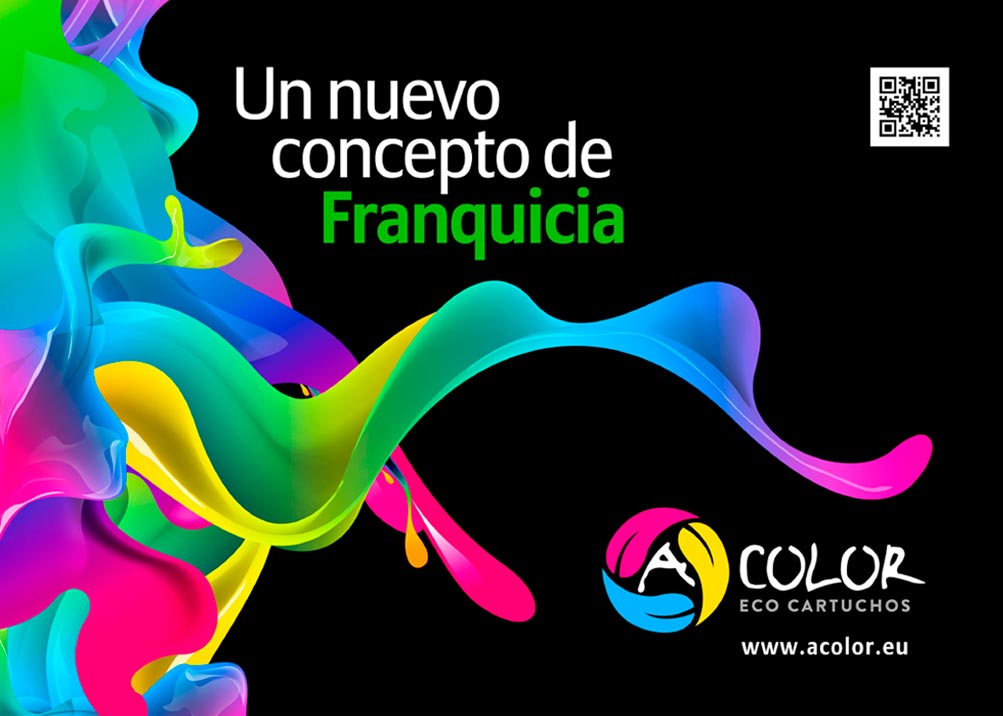 Imagen del proyecto: Dossier de presentación para la franquicia de eco-cartuchos ACOLOR Imagen del proyecto: Dossier de presentación para la franquicia de eco-cartuchos ACOLOR