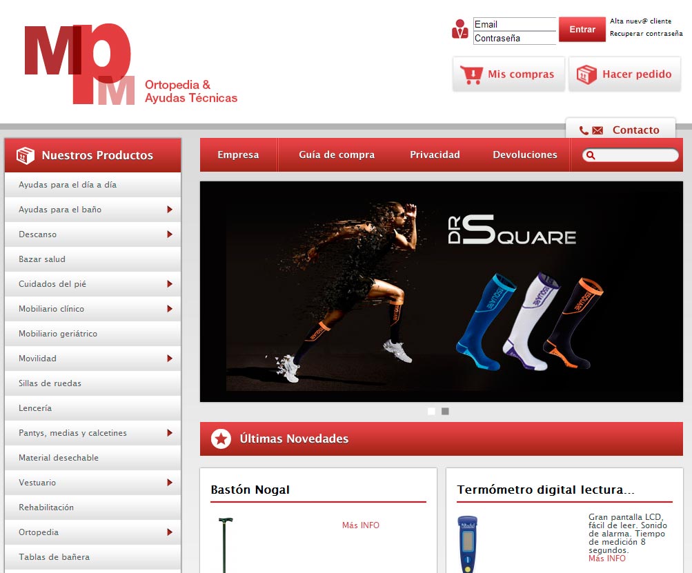 Imagen del proyecto: Comercio online Web para OrtoMP Imagen del proyecto: Comercio online Web para OrtoMP