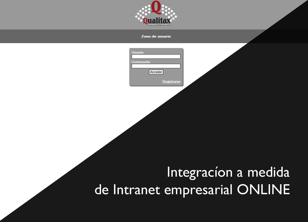 Imagen del proyecto: Intranet Empresarial Online para Qualitax Abogados y Consultores Imagen del proyecto: Intranet Empresarial Online para Qualitax Abogados y Consultores