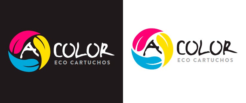 Imagen del proyecto: Creación de logotipo para la franquicia de eco-cartuchos ACOLOR Imagen del proyecto: Creación de logotipo para la franquicia de eco-cartuchos ACOLOR