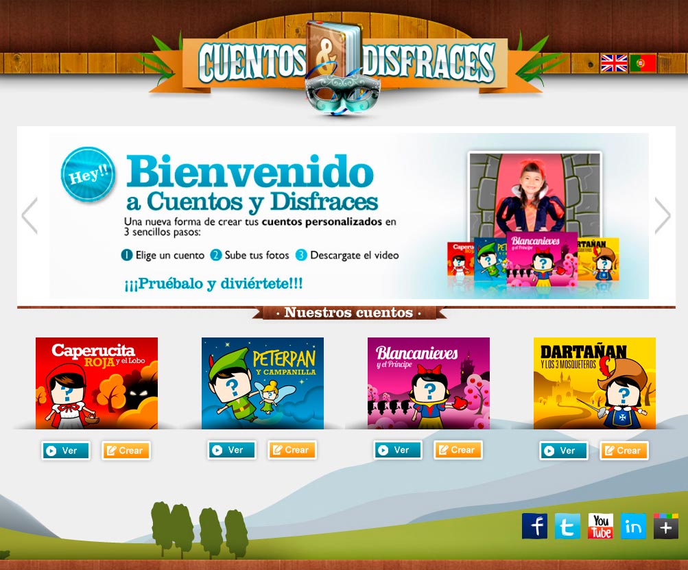 Imagen del proyecto: Página Web de entretenimiento para Cuentos y Disfraces Imagen del proyecto: Página Web de entretenimiento para Cuentos y Disfraces