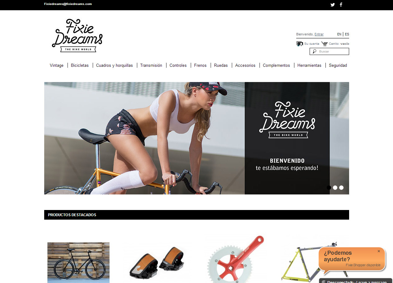 Imagen del proyecto: Integración de nuevo diseño para Fixie Dreams