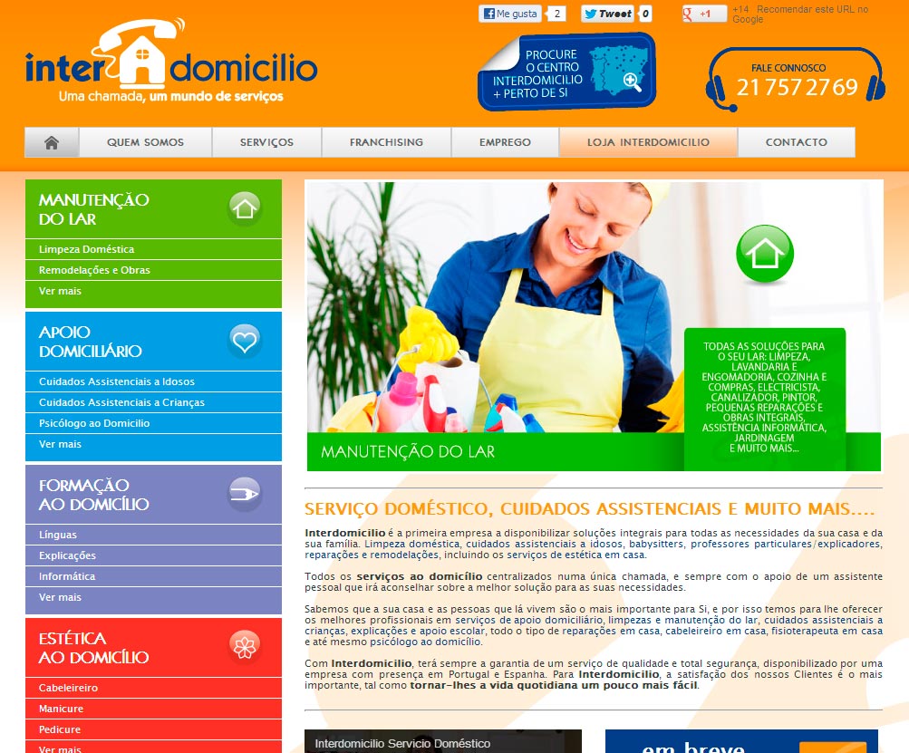 Imagen del proyecto: Portal Web de la franquicia Interdomicilio para su expansión en Portugal Imagen del proyecto: Portal Web de la franquicia Interdomicilio para su expansión en Portugal